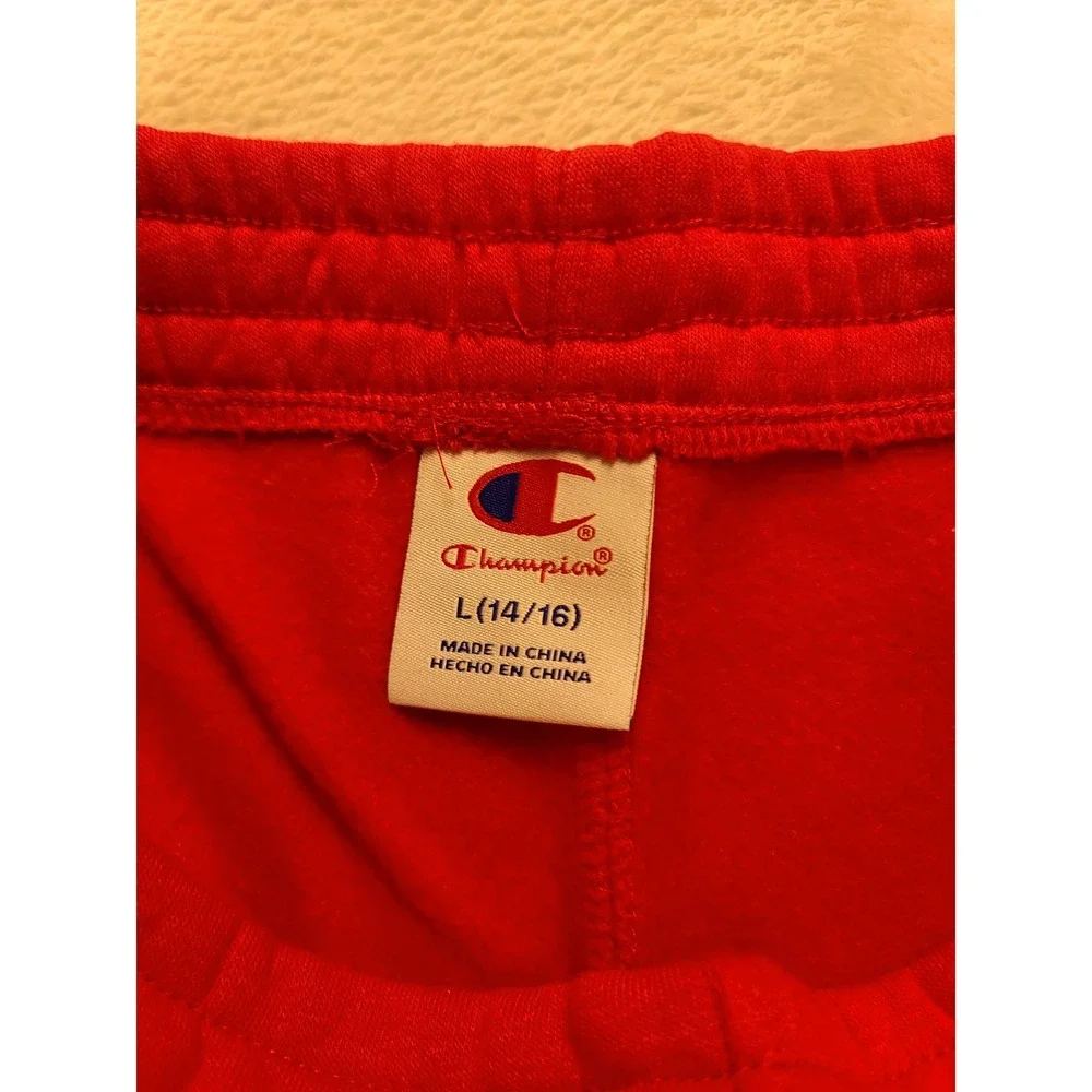 Champion Boys Signature Fleece Jogger Lychee Red Large 14/16 Elastic Waist NWT